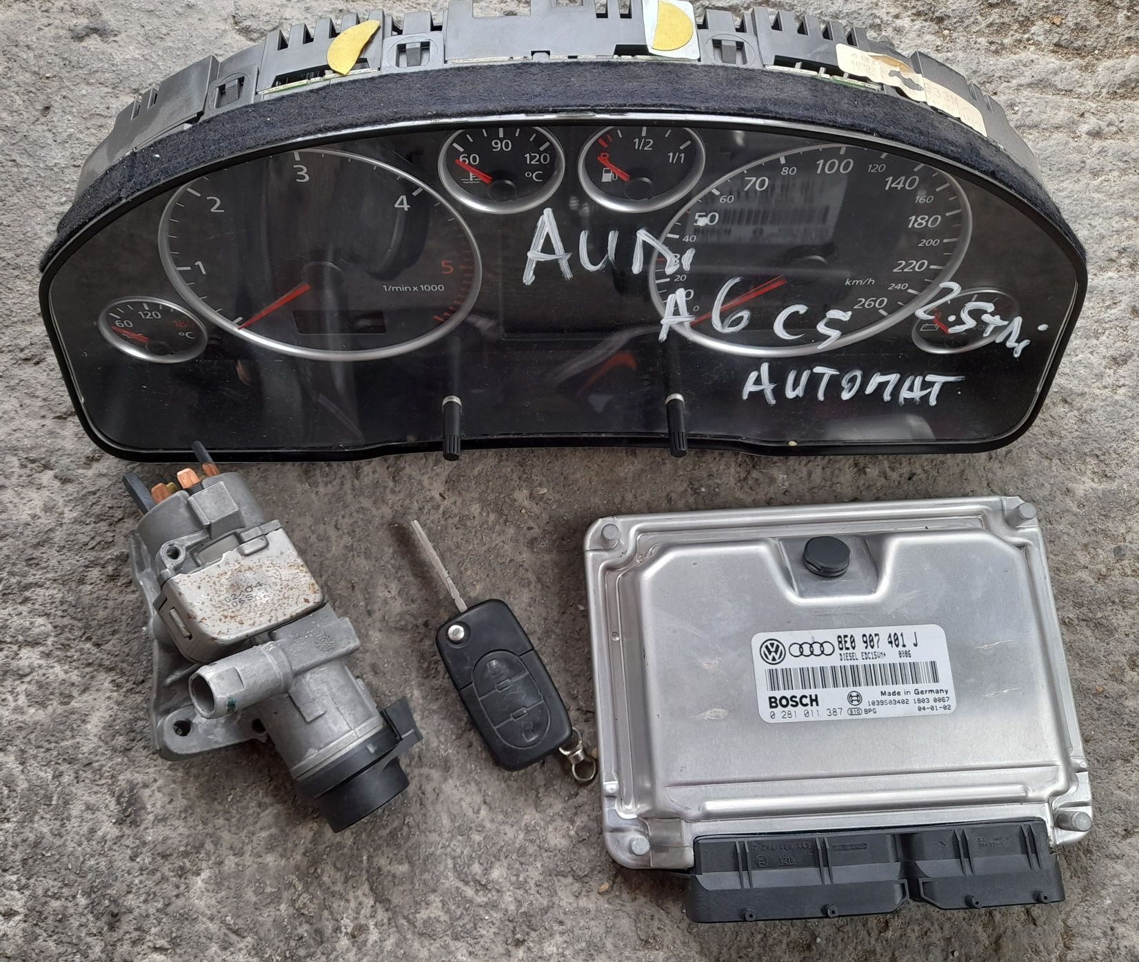 Kit pornire complet ECU 2.5tdi Audi A6 C5 Allroad Automat 8E0907401J