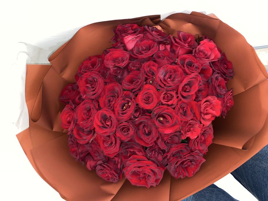 метровые розы 51 штук