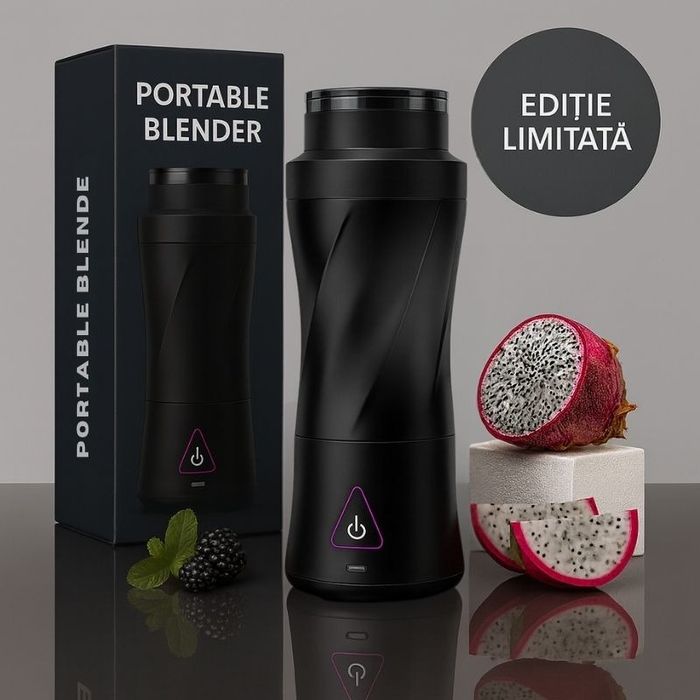 Blender Portabil USB  – 700 ml, Baterie 6 000 mAh, Garanție 2