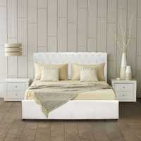 Класическа спалня Mone в Chesterfield-style в Кафяво или Бяло-150х200