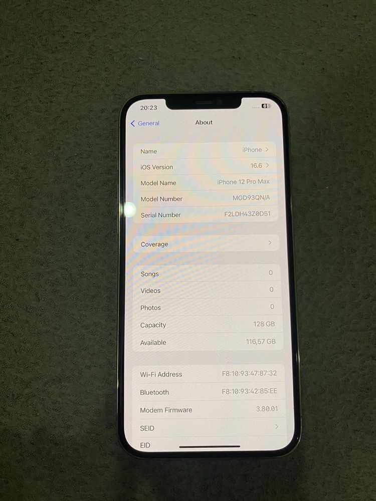 iPhone 12 Pro Max 128 GB Gold - 81% battery
