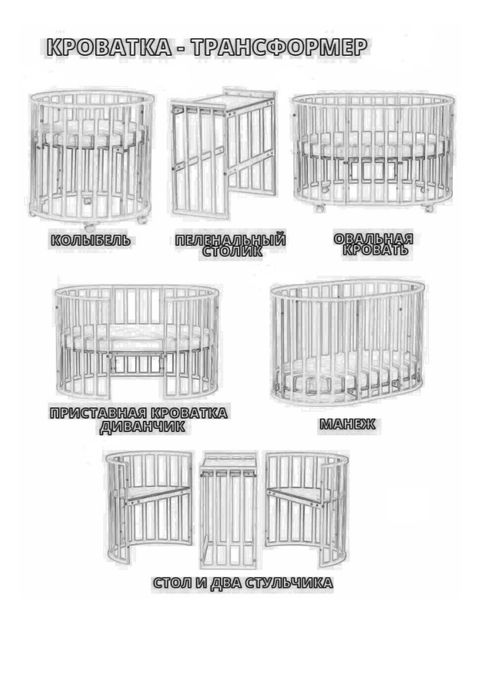 Детская кроватка-трансформер