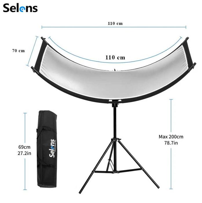 Отражатель света Selens 70X110 sm | curved reflector U shaped |