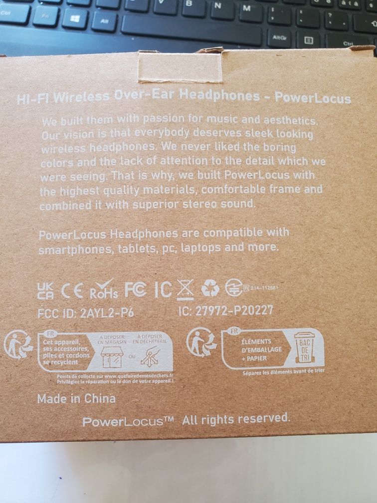 Безжични блутут слушалки Power Locus P6, чисто нови