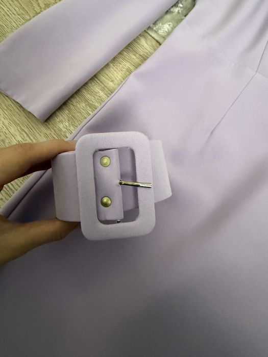 Лилава рокля с колан ХС/С размер