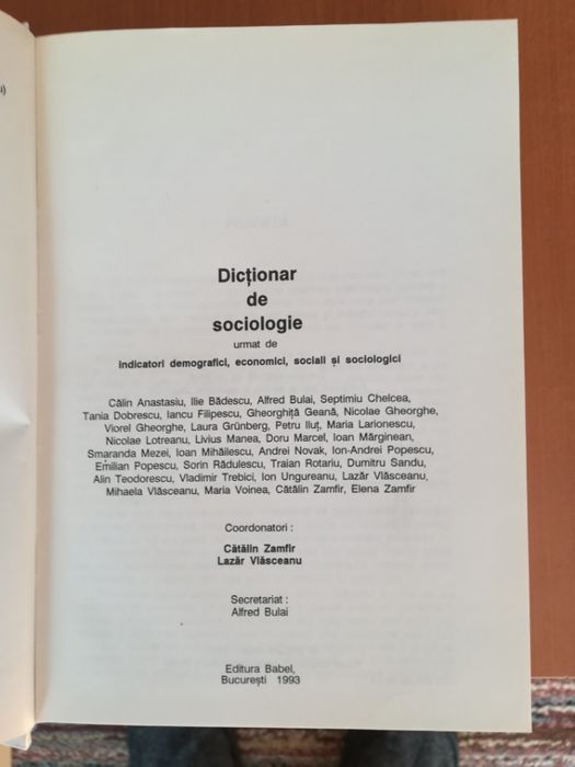 Dictionar de Sociologie - Catalin Zamfir, Lazar Vlasceanu