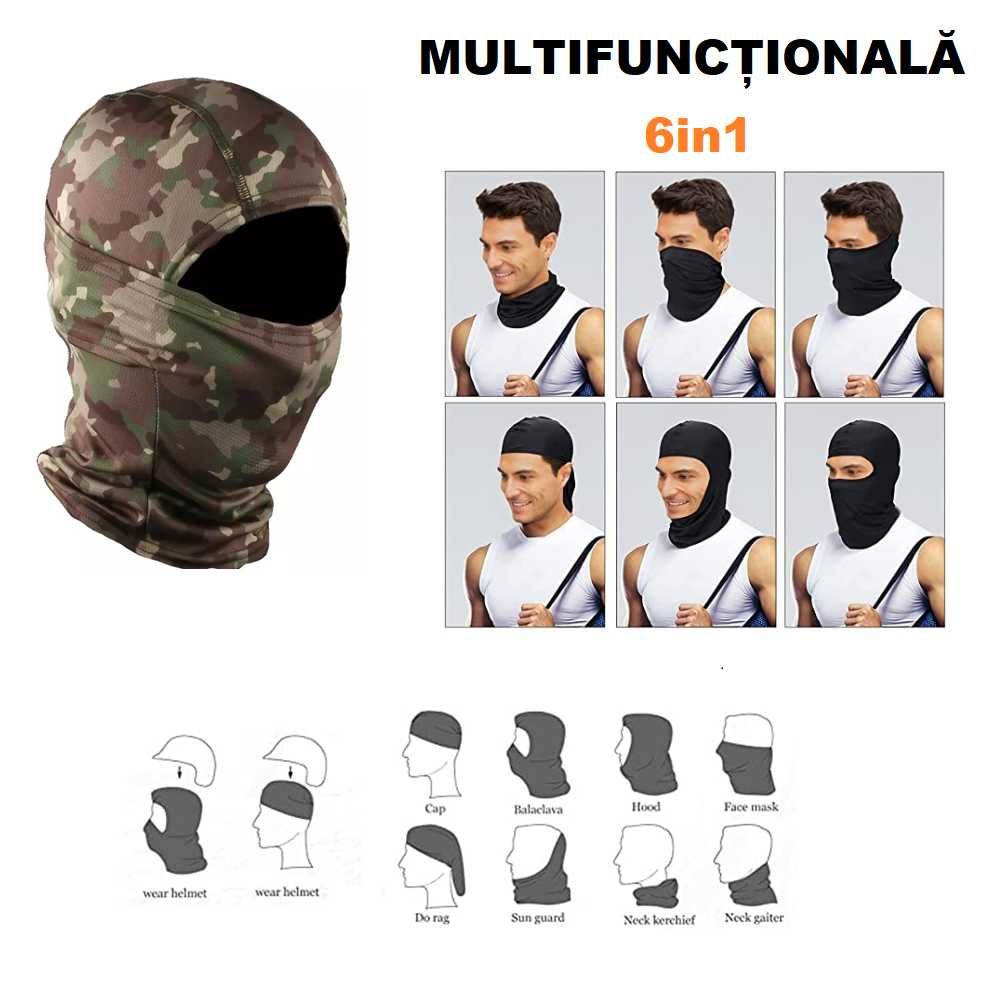 Cagula Combat Multifunctionala cu Pori de Aerisire Rapida Camuflaj.