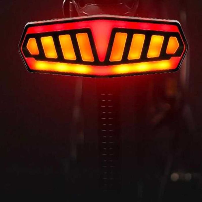 Задна LED светлина с МИГАЧИ, Безжично управление, Звуков сигнал, USB