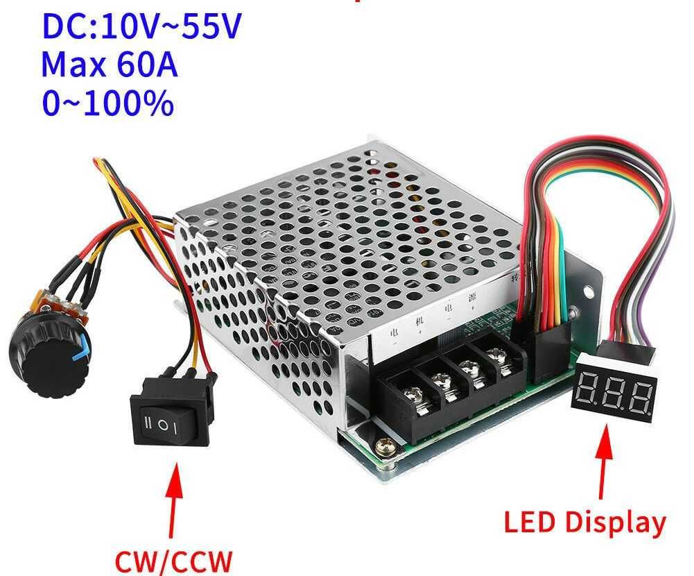 PWM 60A DC10-55V. Variator turatie regulator turatie motor! Nou!