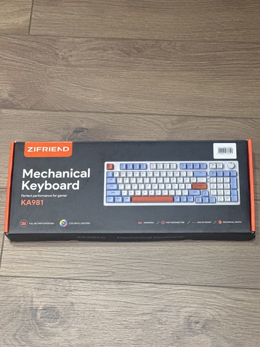Механическая клавиатура Zifriend KA981 с обновлёнными чёрными свитчами
