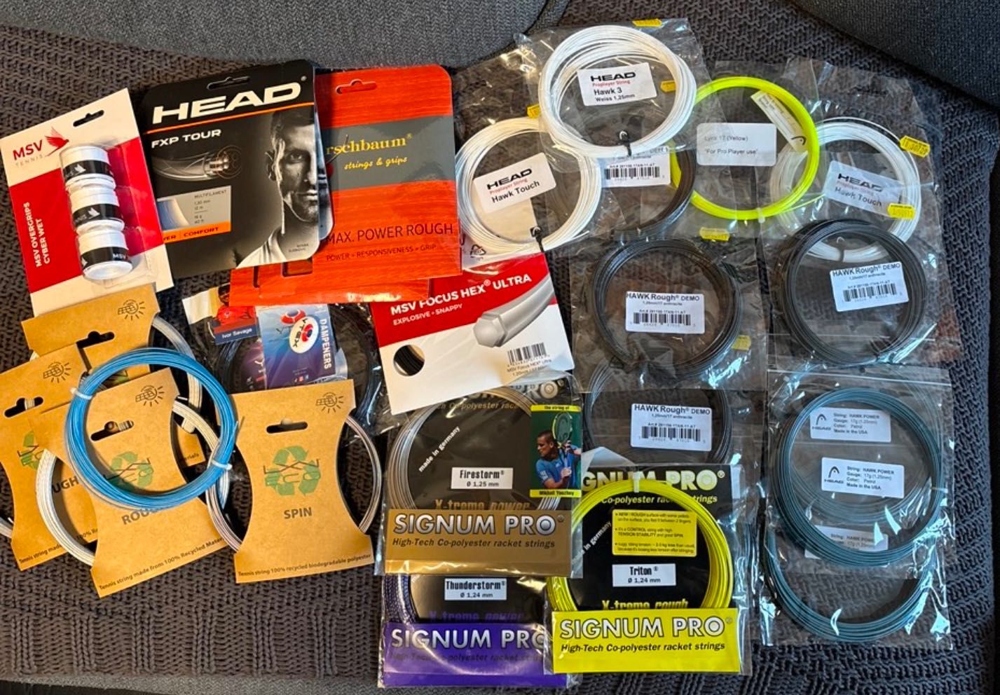 Професионално наплитане на тенис ракети Head Wilson Yonex Babolat