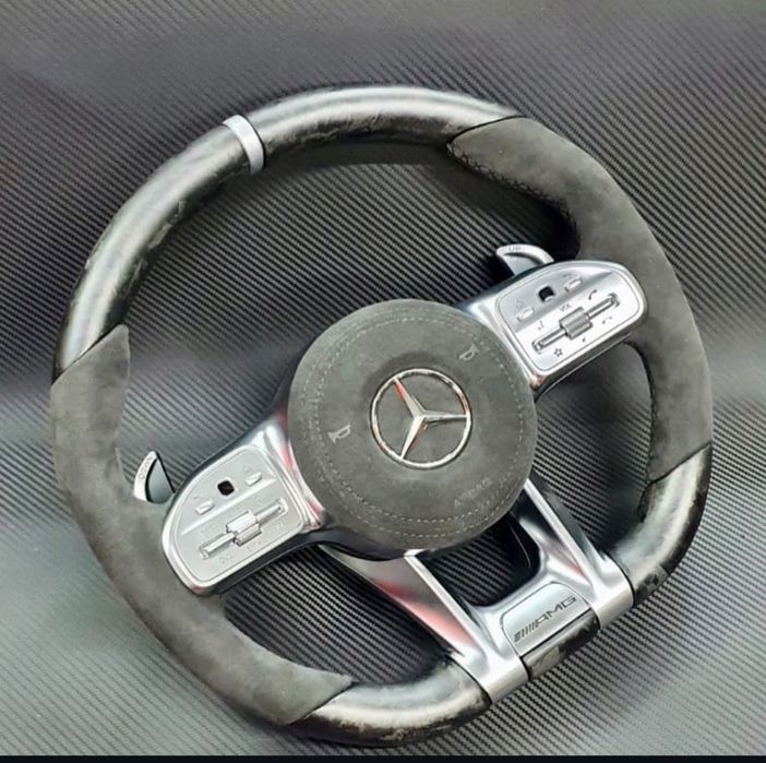 Volan Mercedes AMG custom | carbon alcantara padele | GLE GT C E S CLS