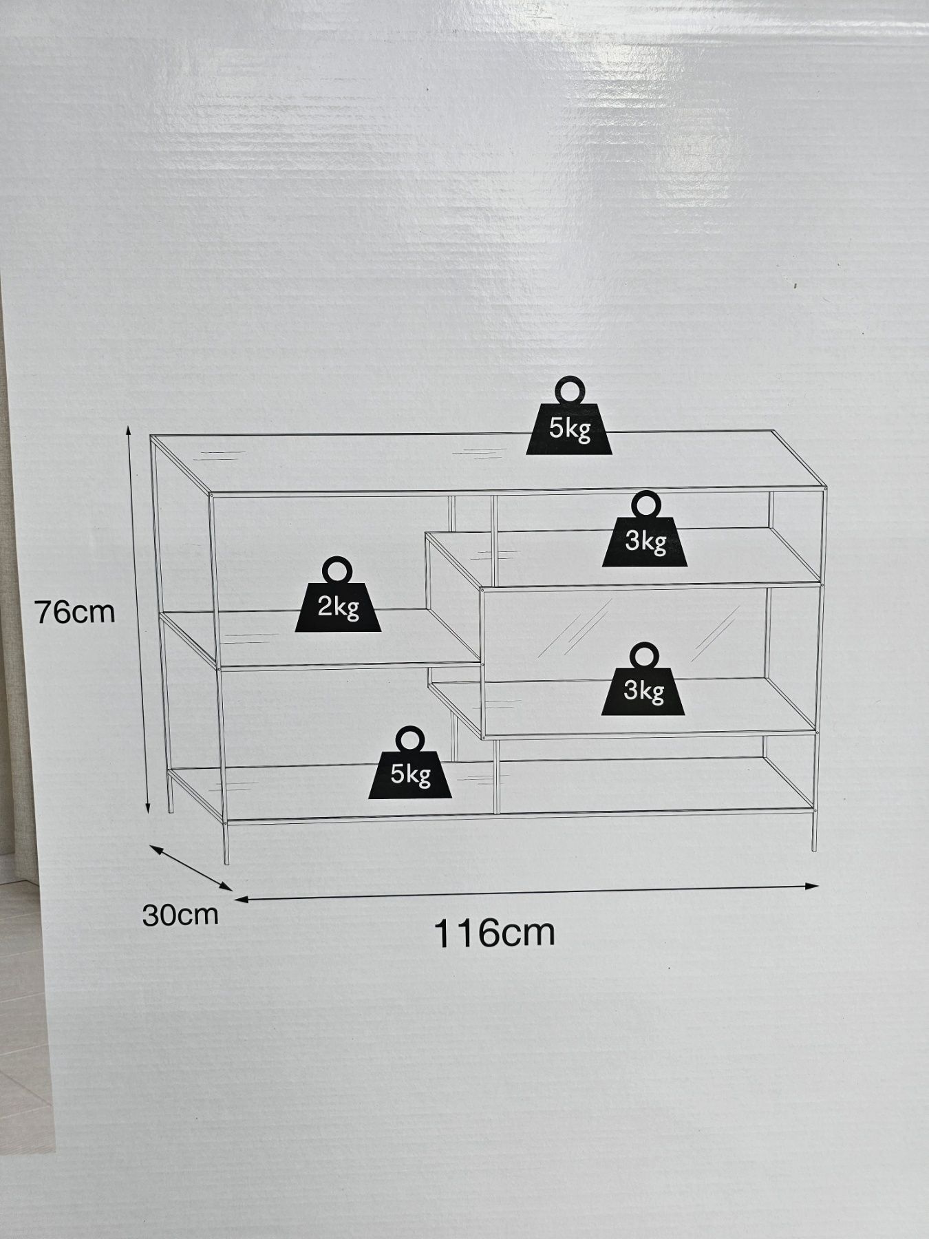 Етажерка Библиотека Индустриален стил 116x76x30см. рафт секция