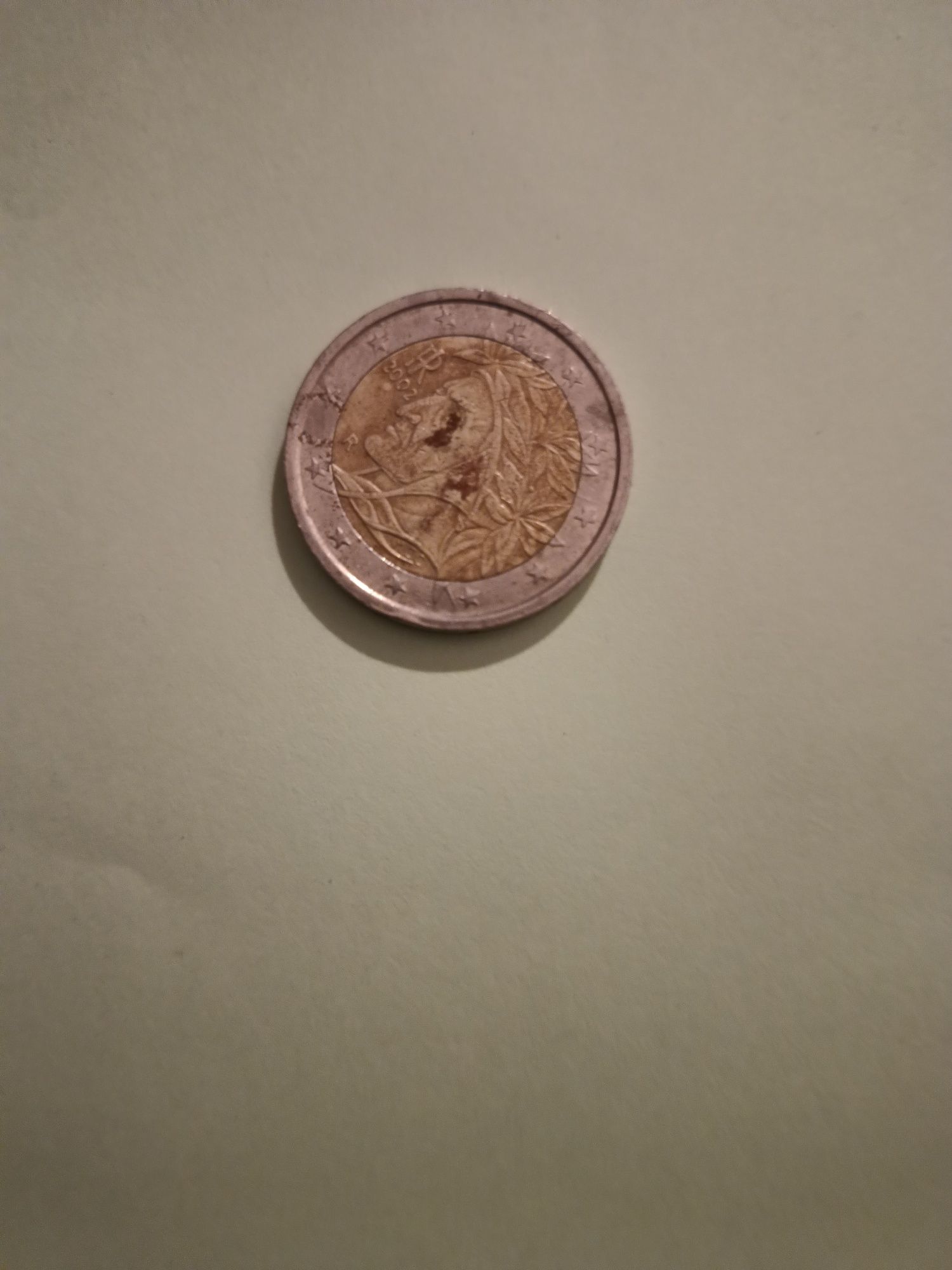 Moneda de colecție 2 euro an 2002.