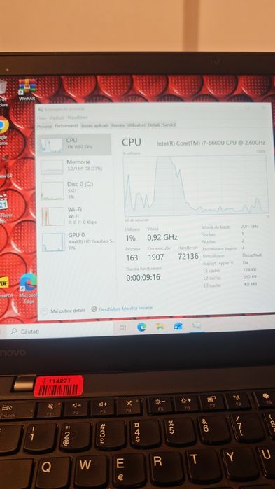 Lenovo ThinkPad T470s – i7, 12GB RAM, SSD 512GB, Full HD, baterie nouă