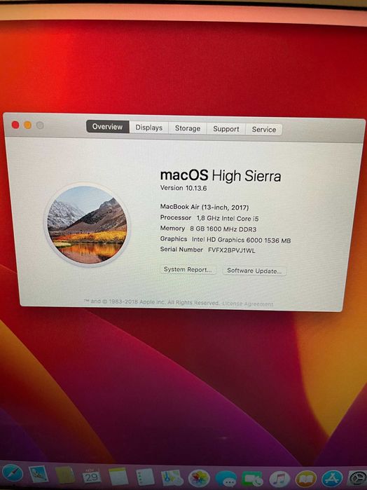 13" Core i5 MacBook Air А1466 (2017)-КАТО НОВ