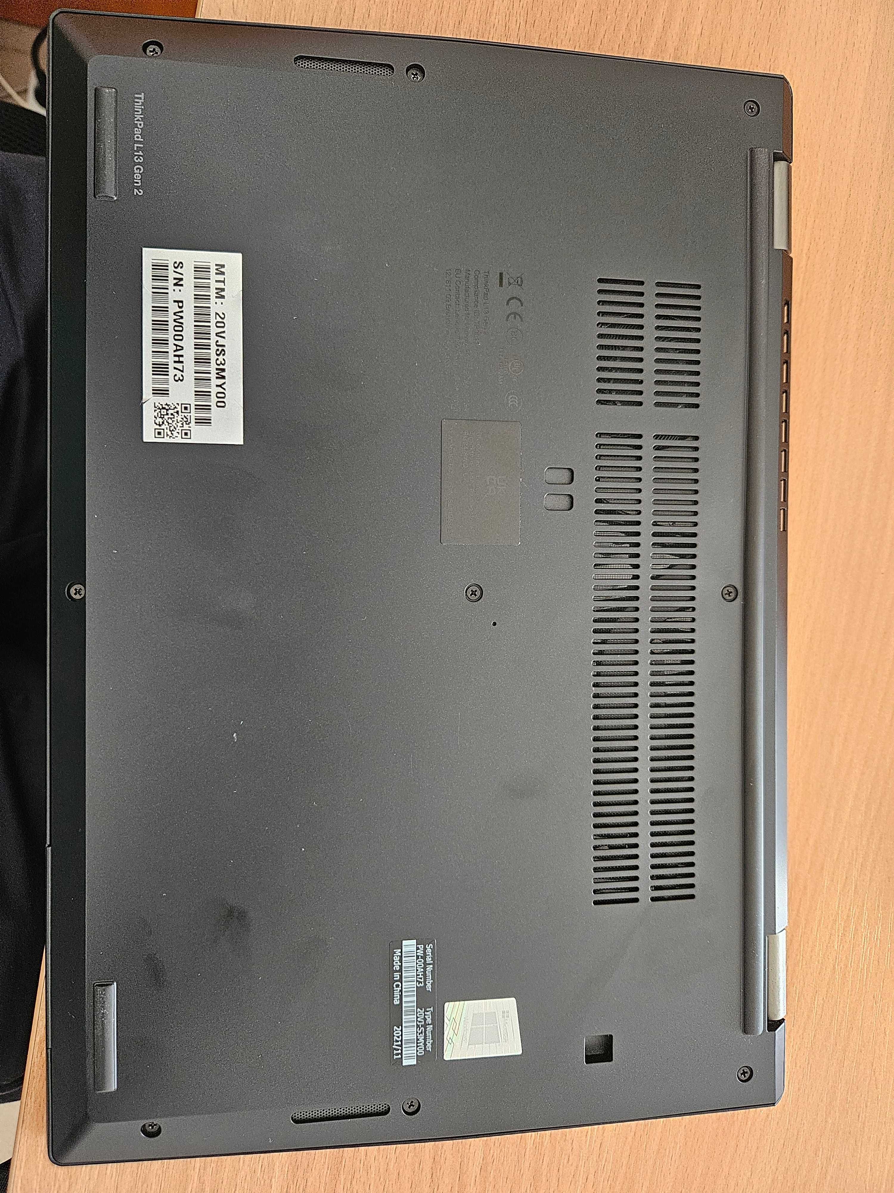 Lenovo L13 Gen2 Intel i3 - 1115G4 3GHz 8GB RAM DDR4 256GB NVMe