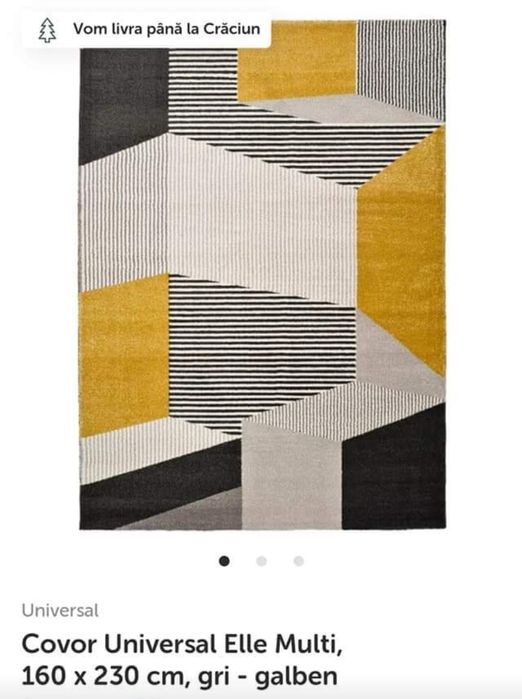 Covor 160 x230 si 2 draperii black out mustar