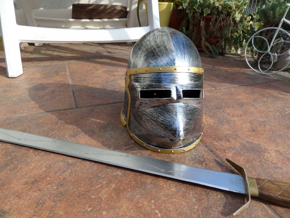 Coif de turnir, armura medievala cavaler marime naturala