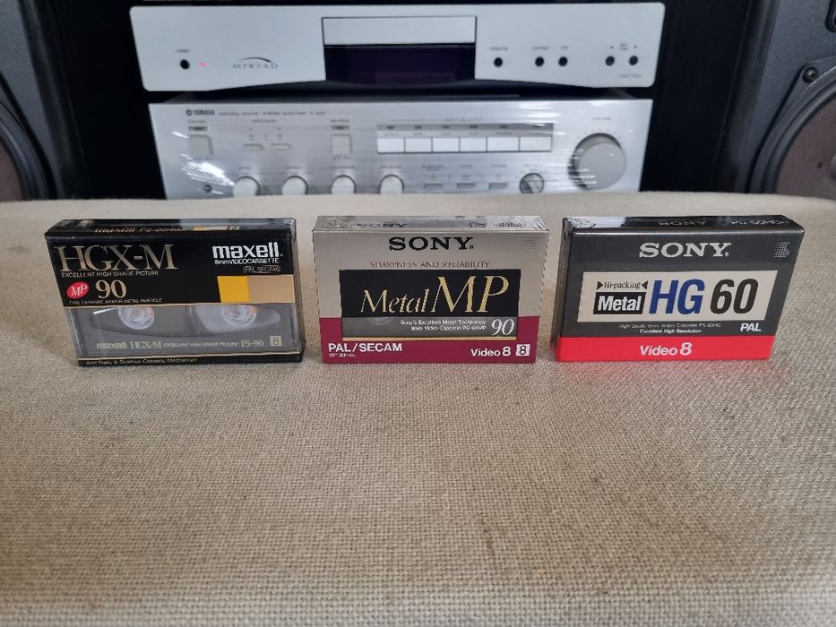 Pachet 3 Casete Video 8 mm Metal. Noi. Sigilate.