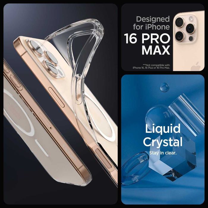 Силиконов гръб Spigen Liquid Crystal за iPhone 16, 16 Pro Max, 16 Pro