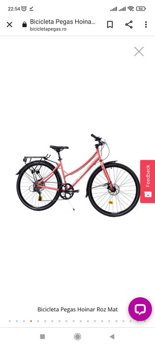 Bicicleta Pegas Hoinar Roz Mat