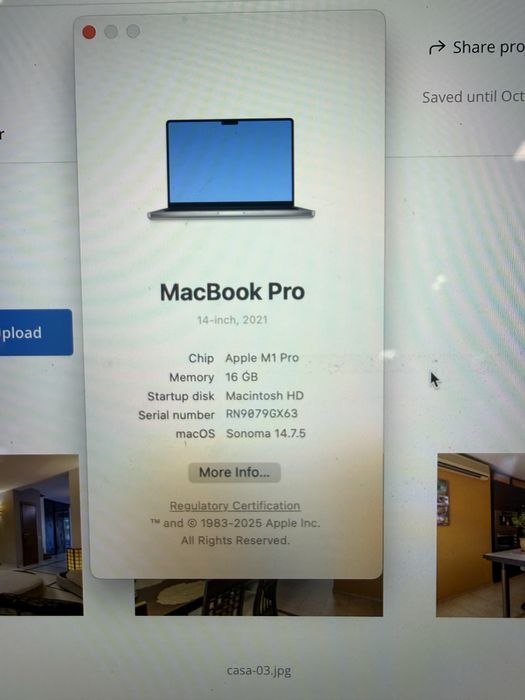 Macbook pro m1 PRO 512gb 16gb ram