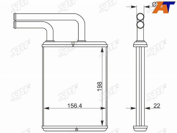 Радиатор отопителя салона Mitsubishi Outlander