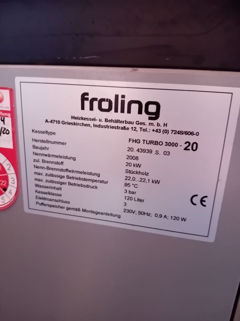 Centrala termica pe lemne Froling 20 kw