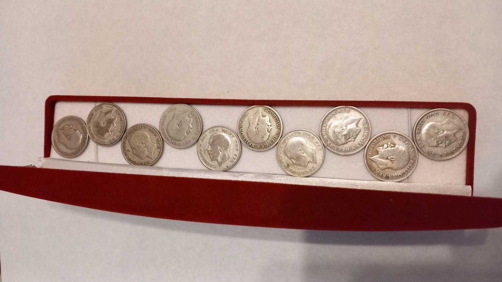 colectie 10 monede Argint  1920-1929