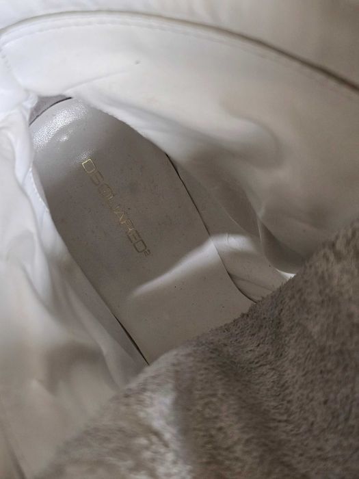 Dsquared2 оригинални дамски високи кецове от естествена кожа