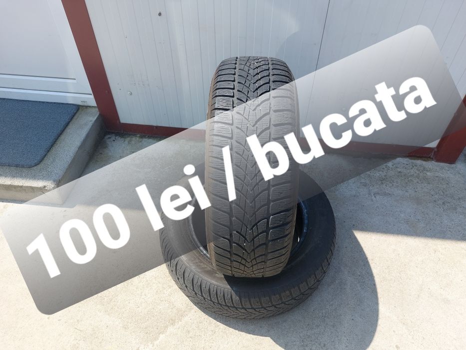 100 lei bucata! Doua anvelope M+S 215 60 17 Dunlop