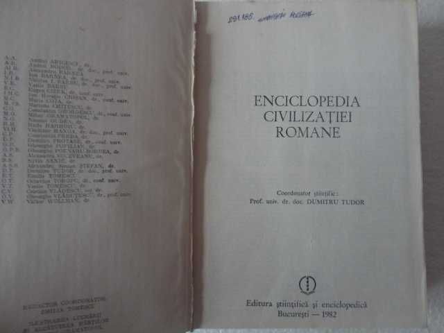 Istoria romana/Th.Mommsen  ;         Enciclopedia civilizatiei romane