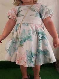 нова детска официална рокля за дете 3-4 години с чанта