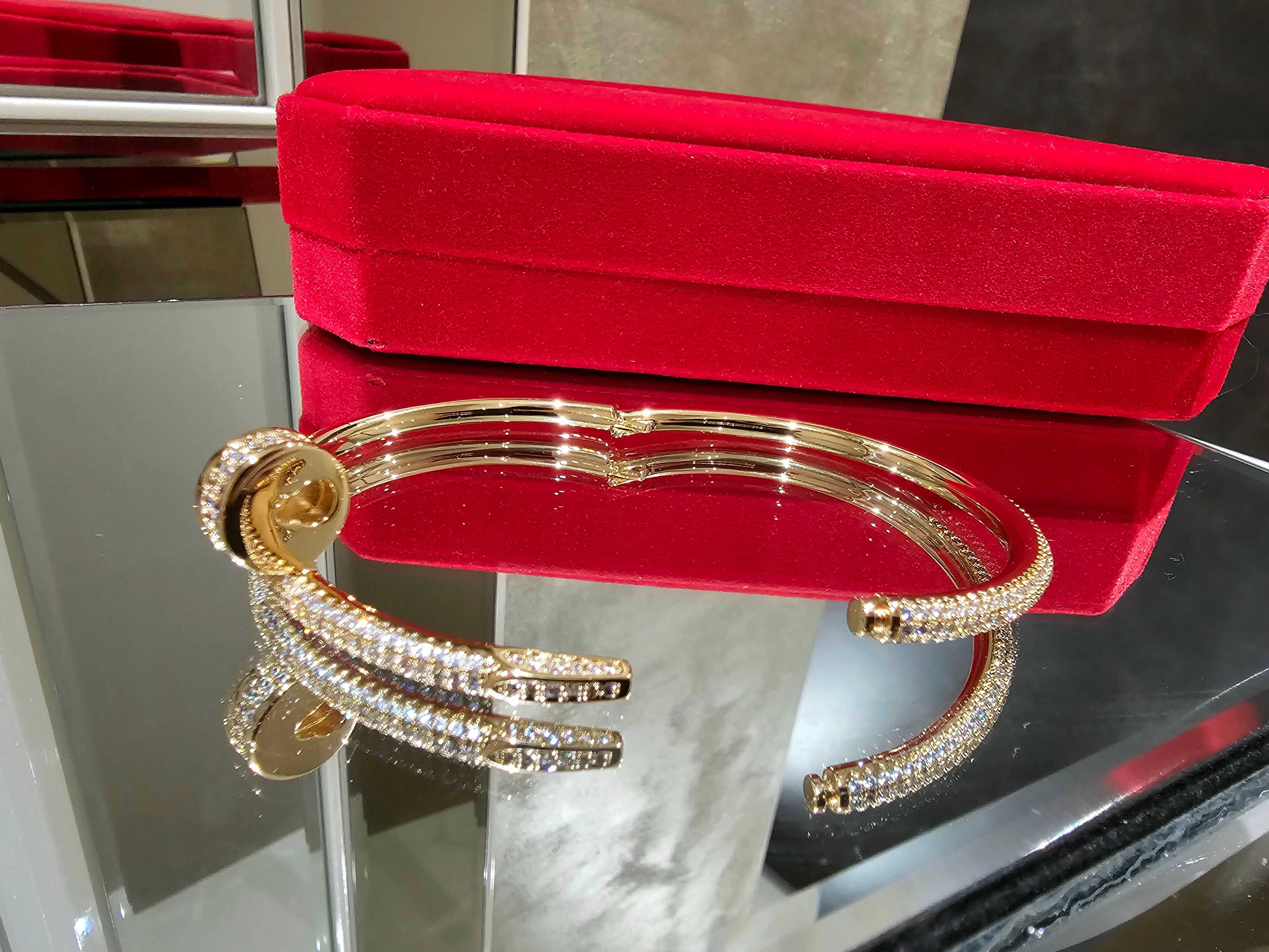 CARTIER Nail Juste un Clou Rose Gold Large Paved Diamonds Гривна Пирон