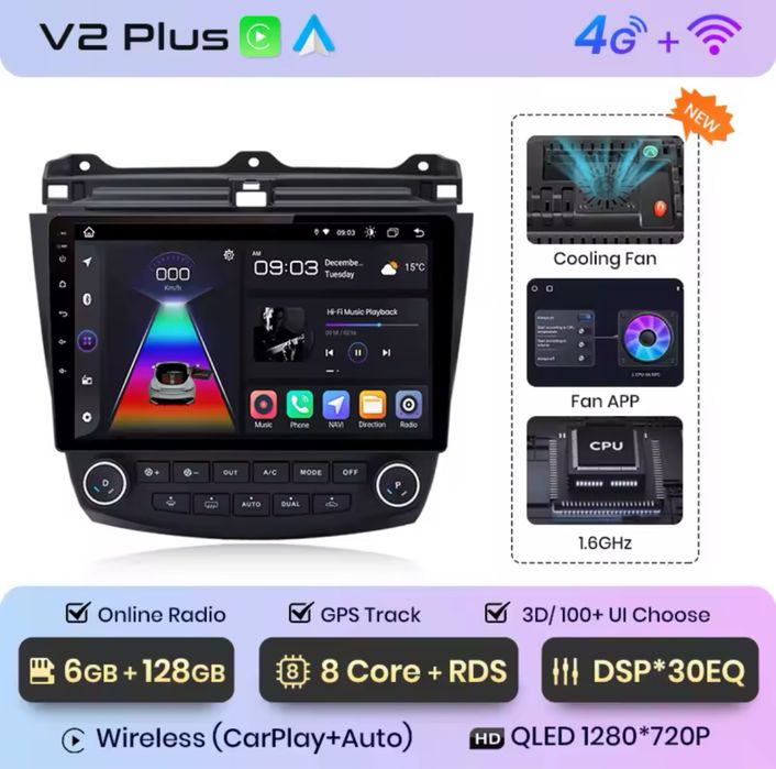 Navigatie Carplay Android Honda Accord 7