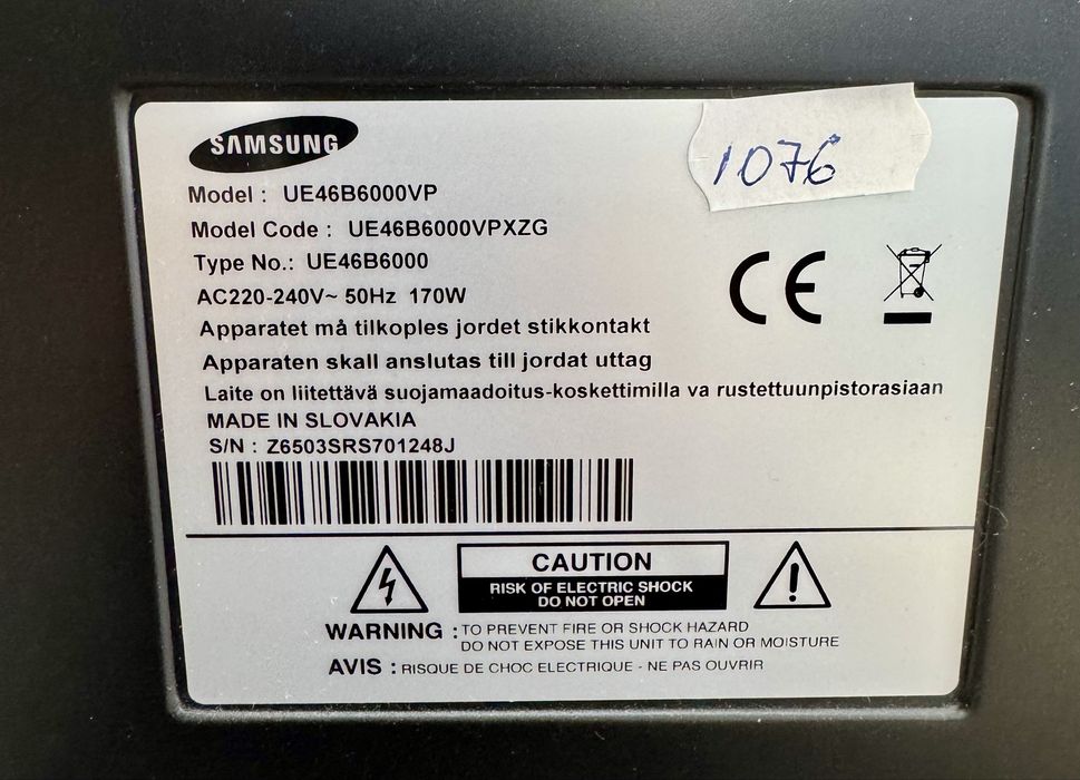 TV-LCD Samsung 116,80 cm (46”)