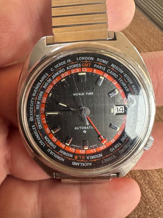 Сейко Seiko world time gmt мъжки часовник. От 70те