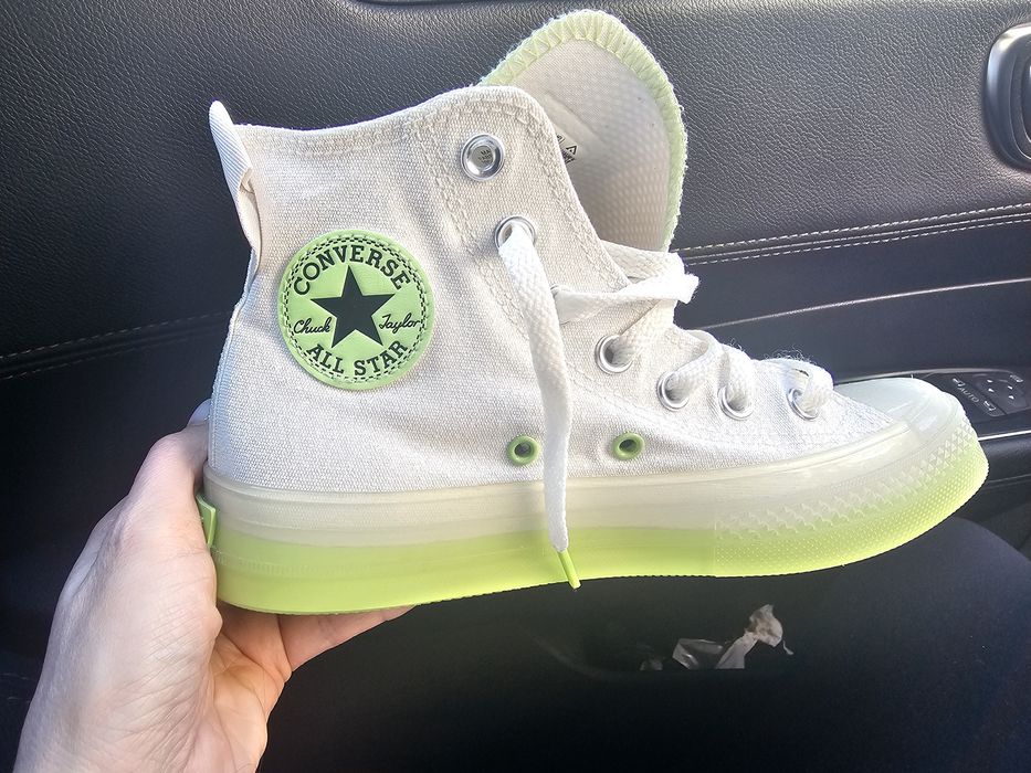 Converse  alb cu verde