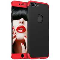 Husa telefon Iphone 8 Plus ofera protectie Completa 3in1 Black&Red