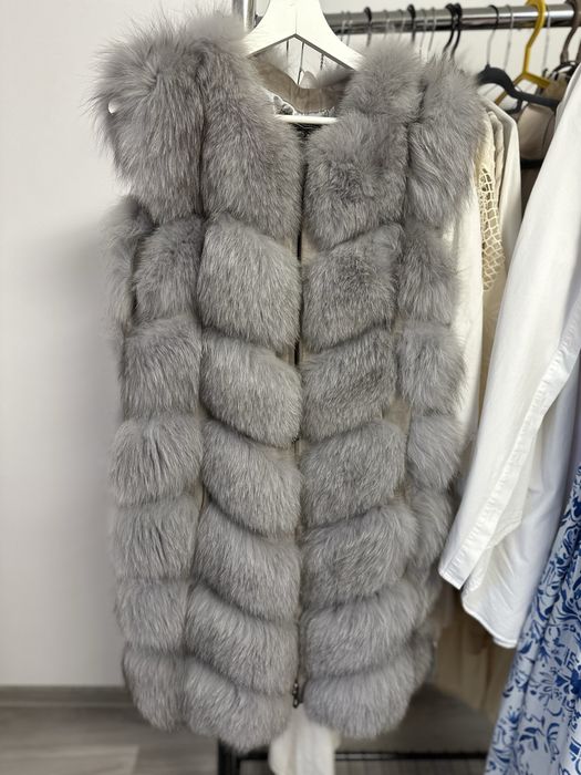 Vestă blană naturală vulpe