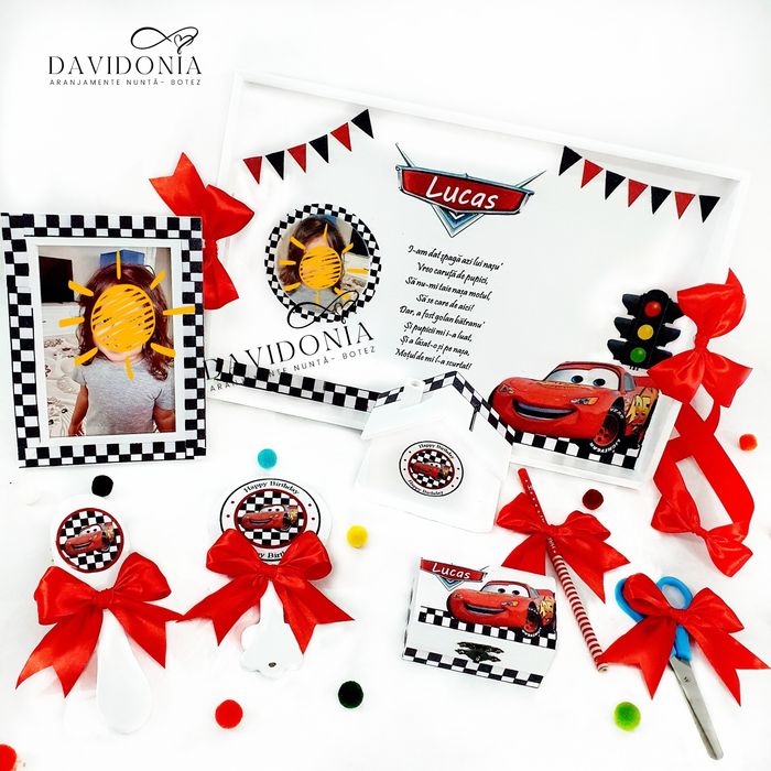 Set mot aniversare 1 an, tavita personalizata,  tava