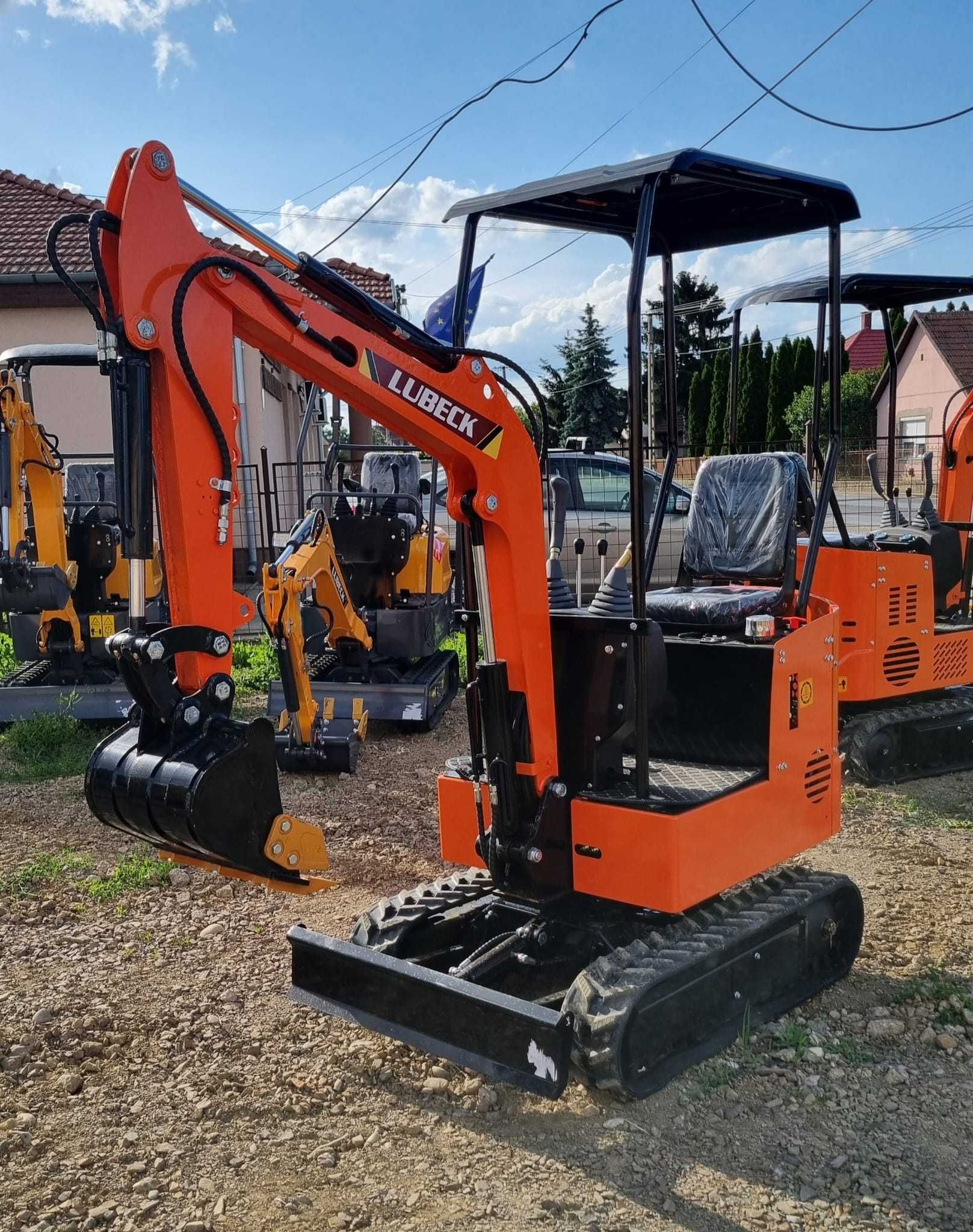 Miniexcavator Lubeck Ex 100 Nou Garantie 2 ani