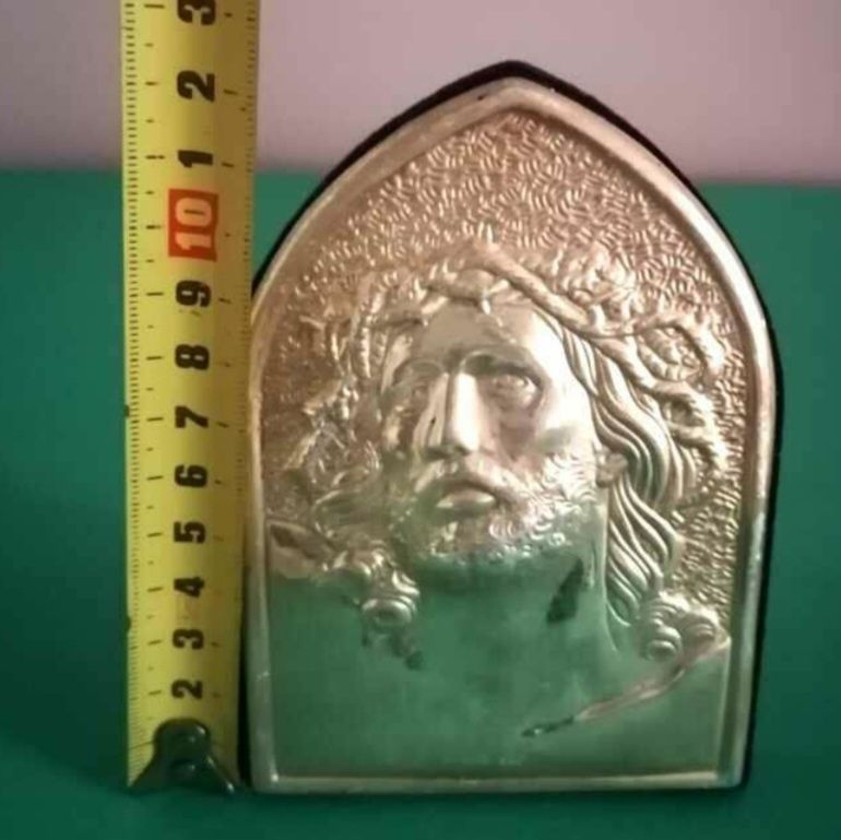 Исус Христос с трънен венец сребро