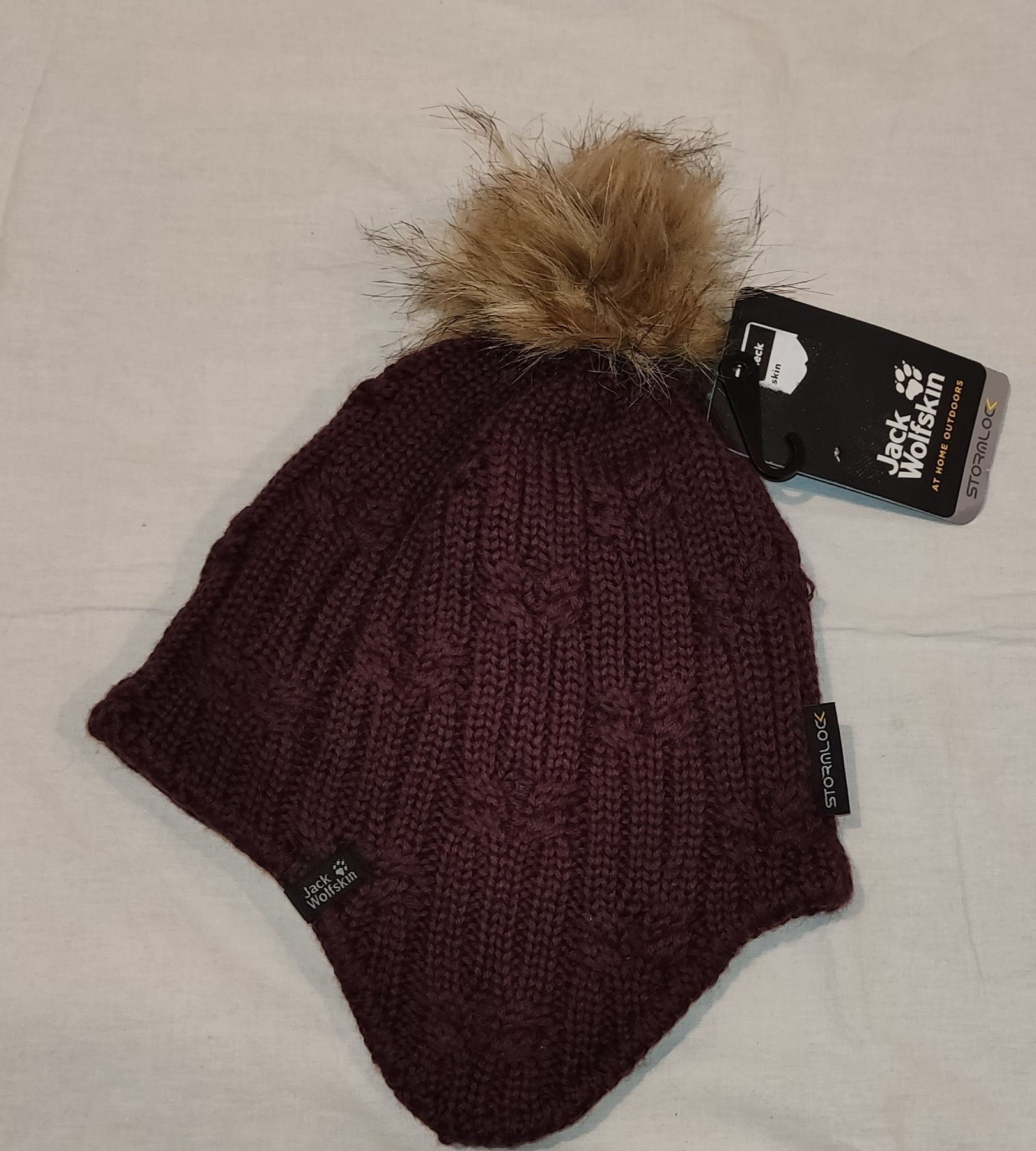 Căciulă Beanie Jack Wolfskin Women Stormlock Braid Cap fes moț lână