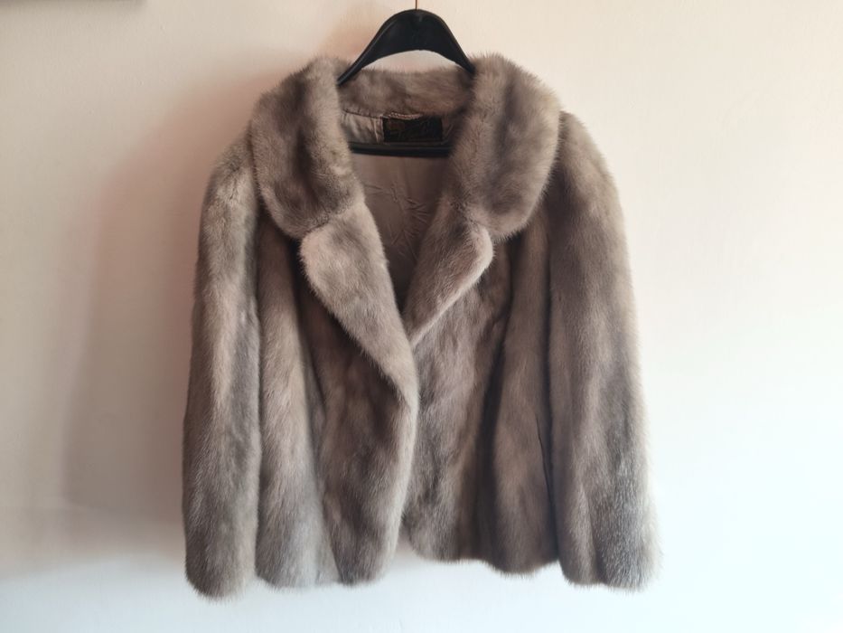 Луксозно късо яке / болеро от Норка – ЦЕЛИ КОЖИ, цвят Сапфир