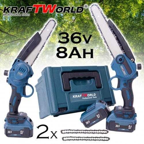 Акумулаторна Резачка за Клони 36V 8Ah Трион с омасляване на веригата
