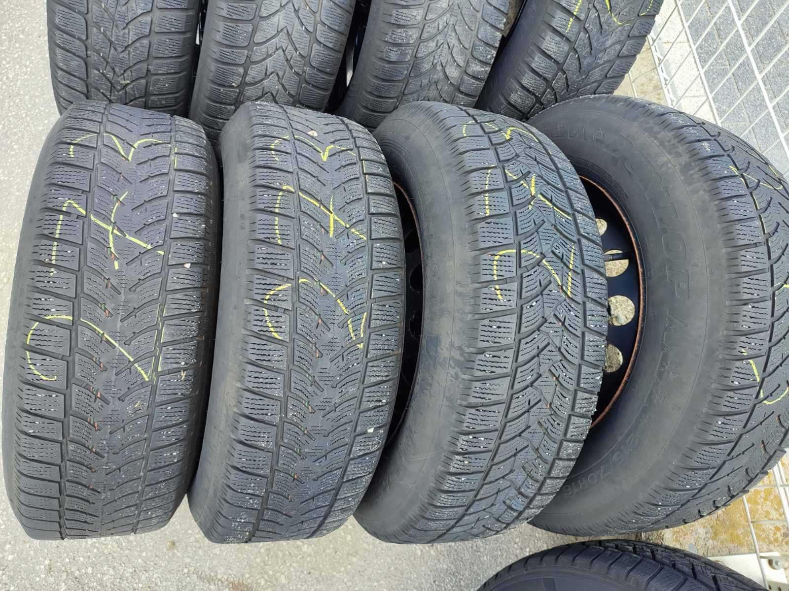 273 - 4бр. Стоманени джанти 16'' 5x108 с гуми 215/70R16 Opel