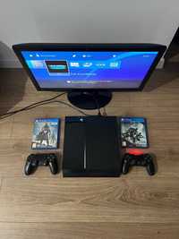 Consola Playstation 4 PS4 SONY cu 2 manete si 2 jocuri