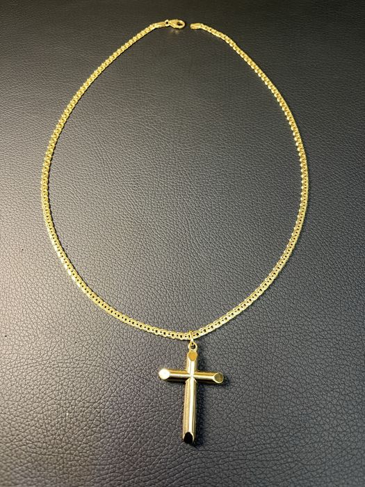 Златен Ланец кръст синджир krast ланче 14 к 585 gold zlato lanec lance